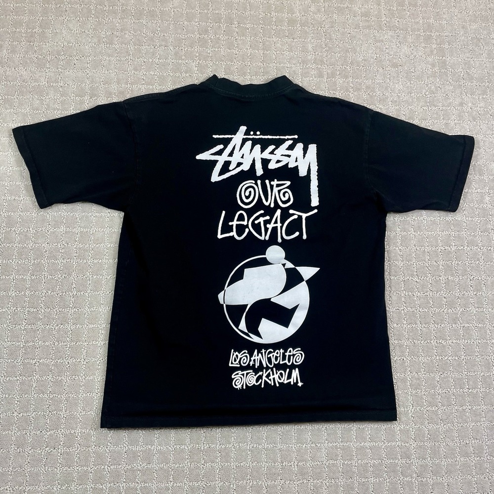 Stussy Our Legacy Los Angeles Stockholm Tshirt Black Mens Size Small